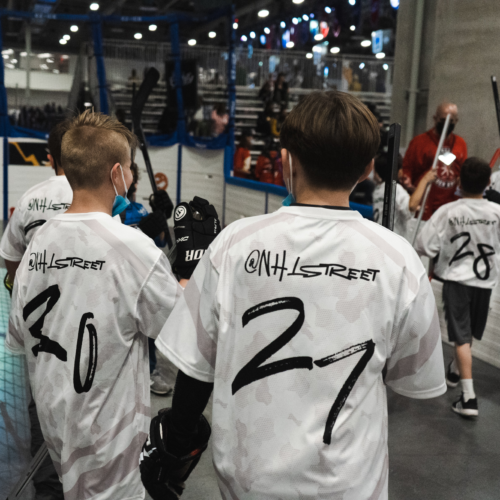 NHL STREET youth athletes in hockey uniforms