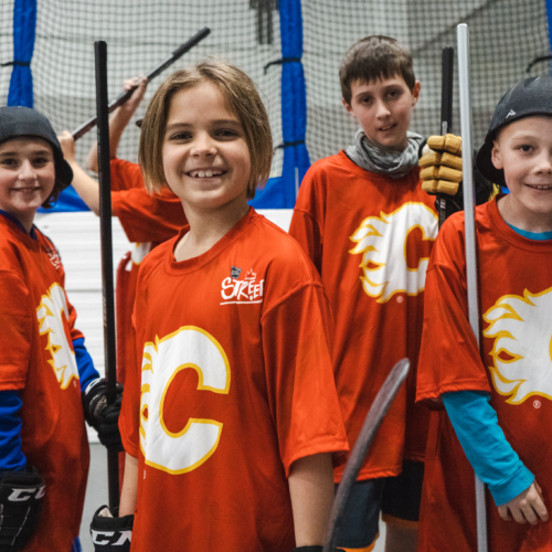 NHL STREET kids having fun playing hockey